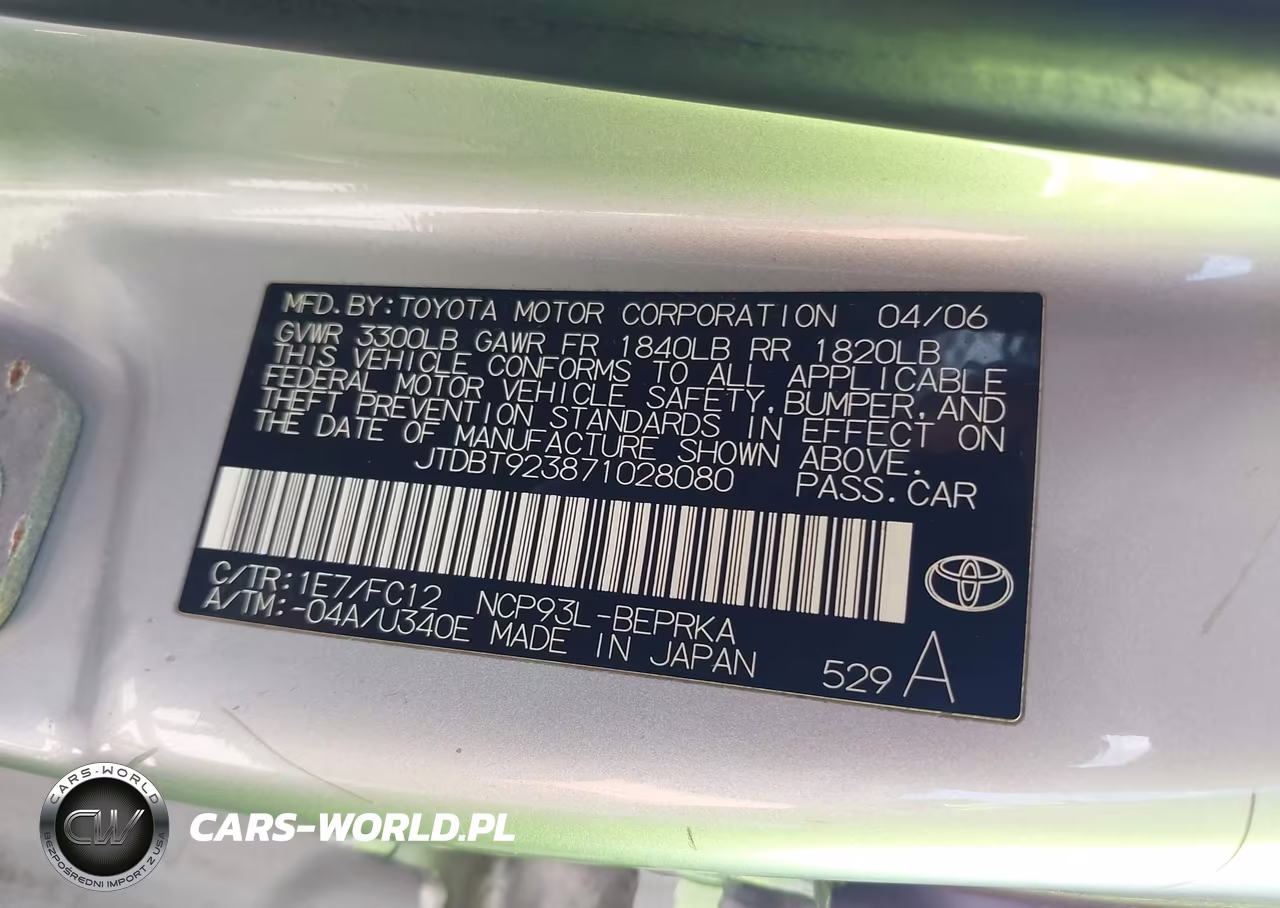 2007 Toyota Yaris VIN:JTDBT923871028080 - 9