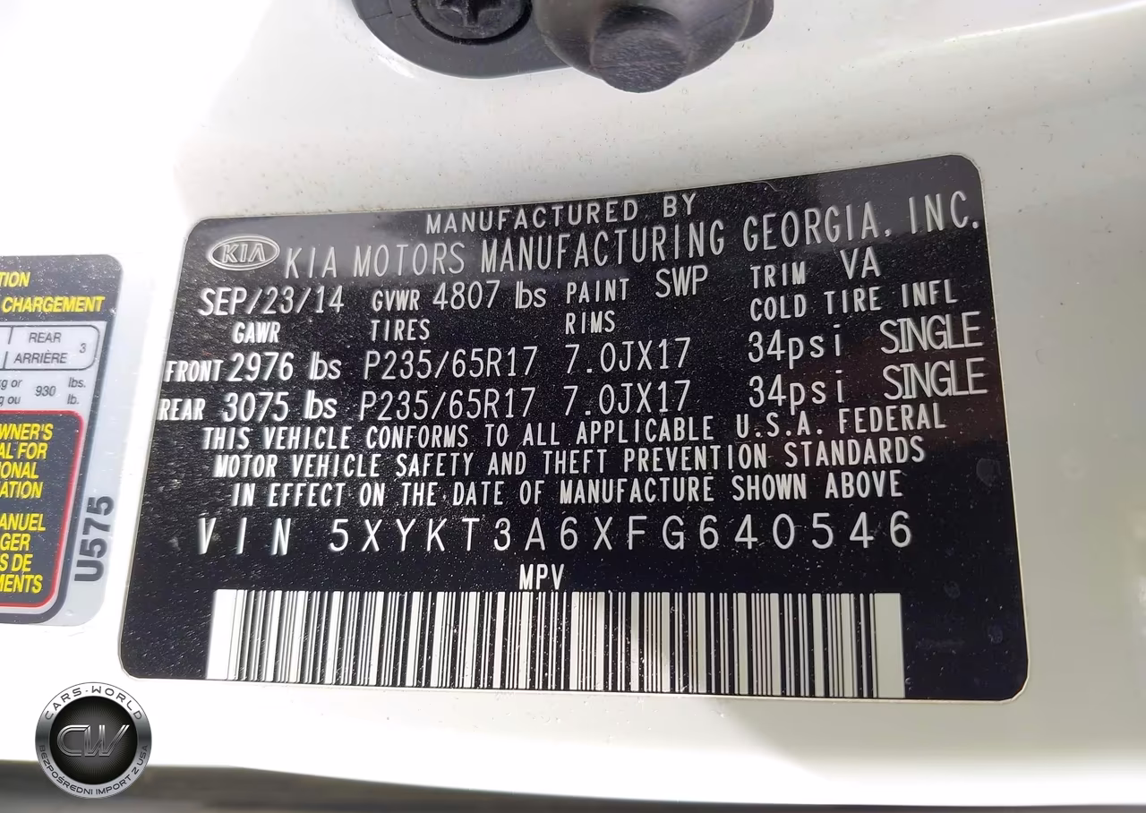 2015 Kia Sorento Lx VIN:5XYKT3A6XFG640546 - 9