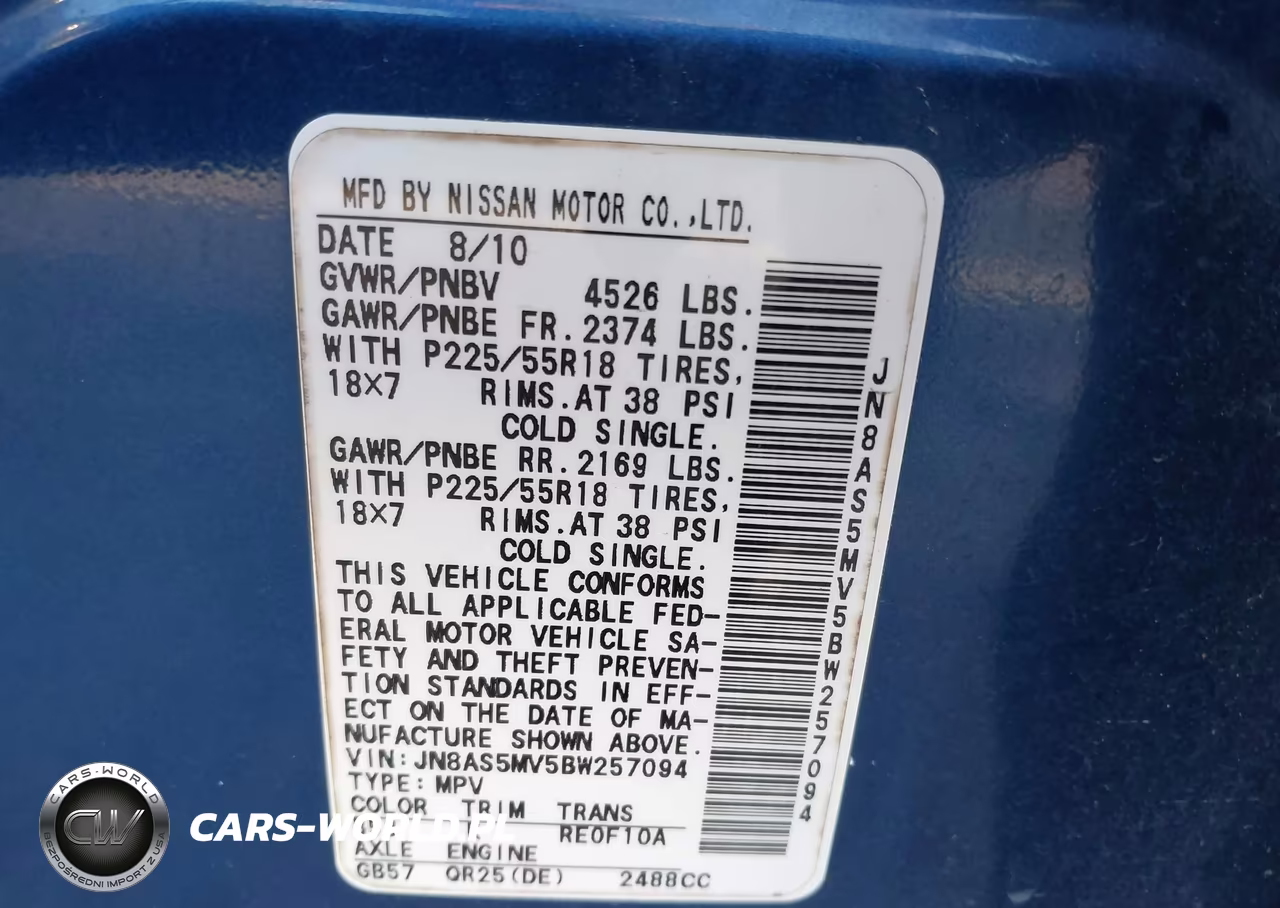 2011 Nissan Rogue Sv VIN:JN8AS5MV5BW257094 - 9