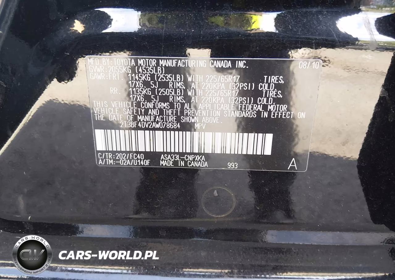 2010 Toyota Rav4 VIN:2T3BF4DV2AW078684 - 9