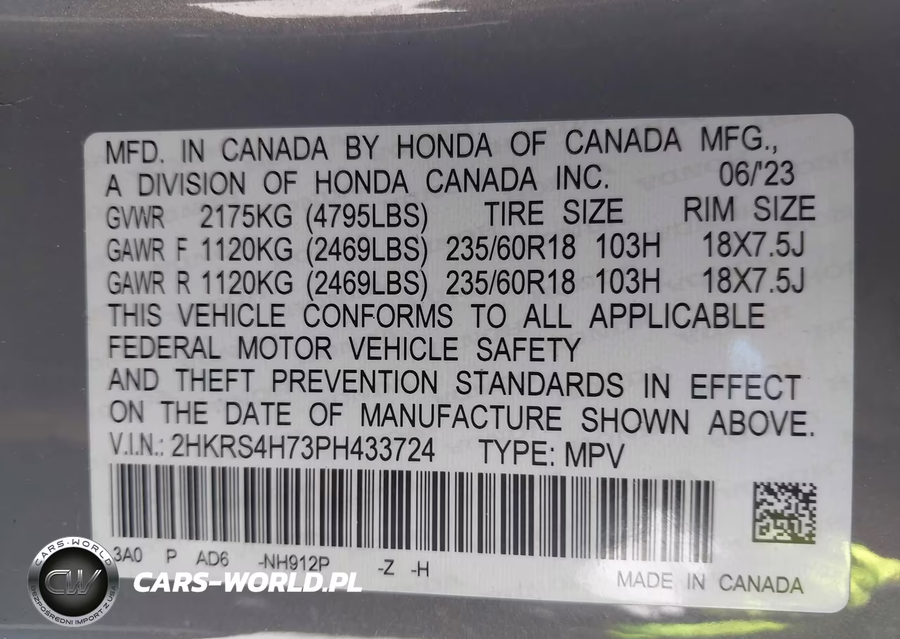 2023 Honda Cr-V Ex-L Awd VIN:2HKRS4H73PH433724 - 9