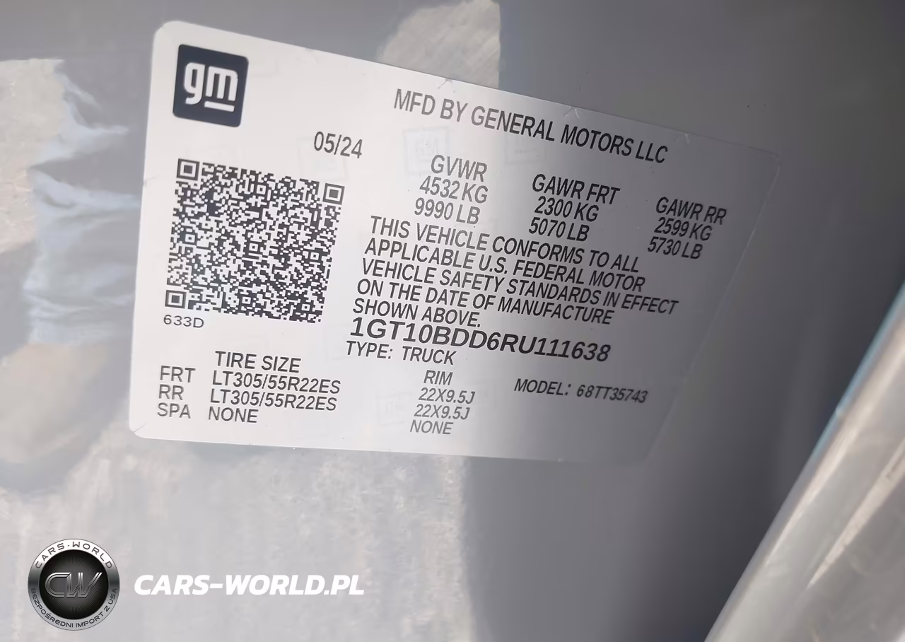 2024 GMC Hummer Ev Pickup E4Wd 2X VIN:1GT10BDD6RU111638 - 9