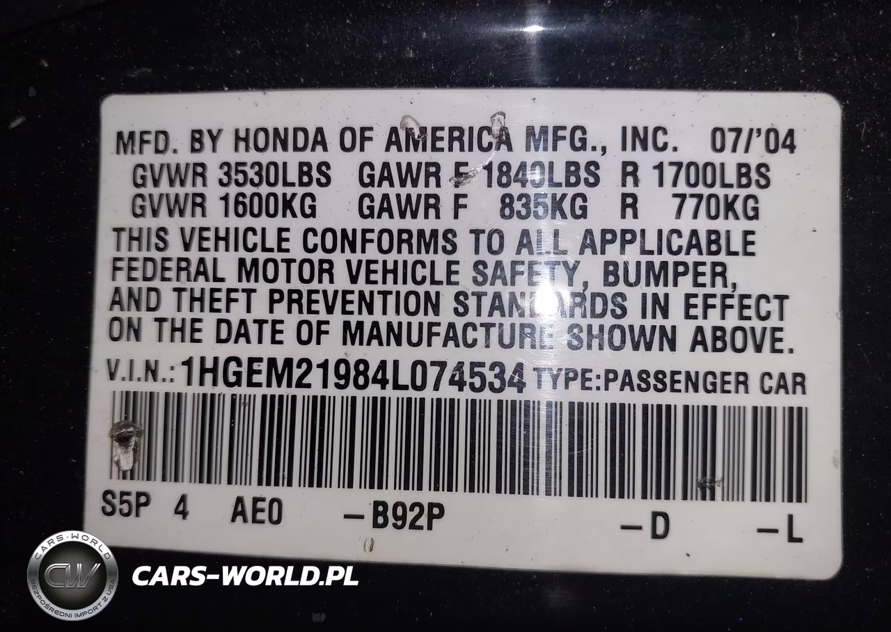 2004 Honda Civic Ex VIN:1HGEM21984L074534 - 9