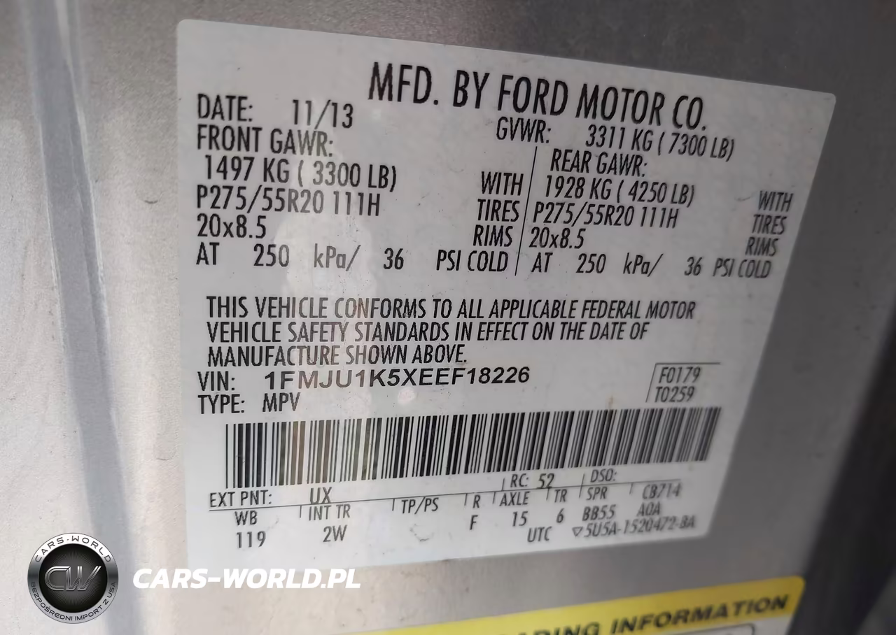 2014 Ford Expedition Limited VIN:1FMJU1K5XEEF18226 - 9