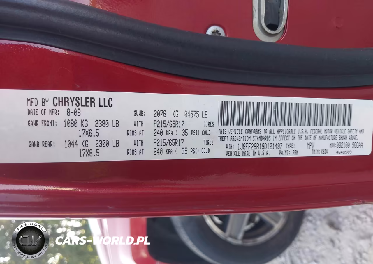 2009 Jeep Patriot Sport VIN:1J8FF28B19D121497 - 9