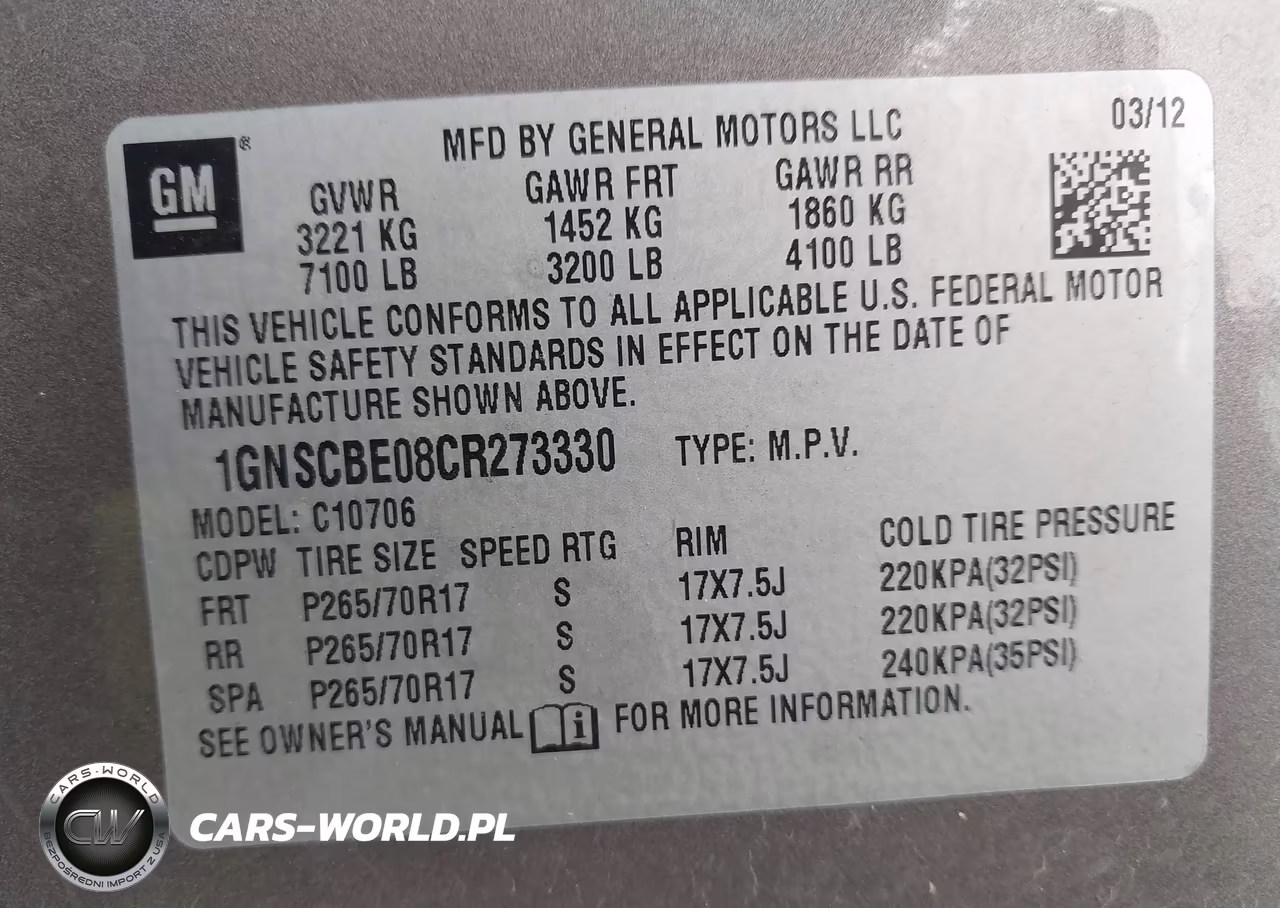 2012 Chevrolet Tahoe Lt VIN:1GNSCBE08CR273330 - 9