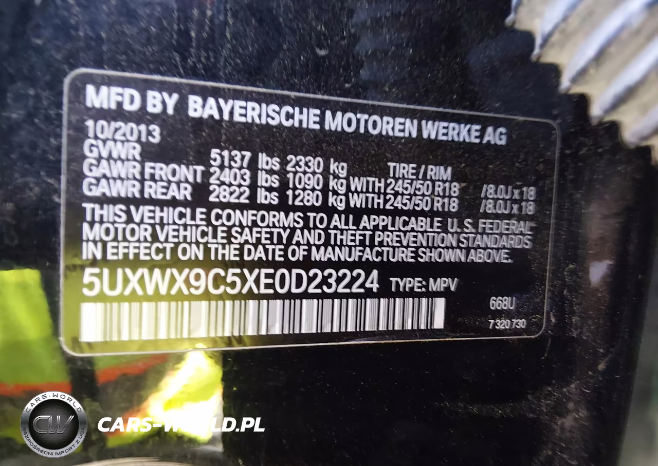 2014 BMW X3 xDrive28I VIN:5UXWX9C5XE0D23224 - 9