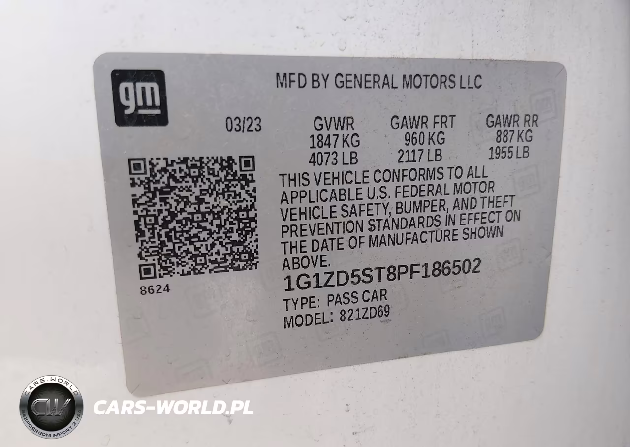2023 Chevrolet Malibu Fwd 1Lt VIN:1G1ZD5ST8PF186502 - 9