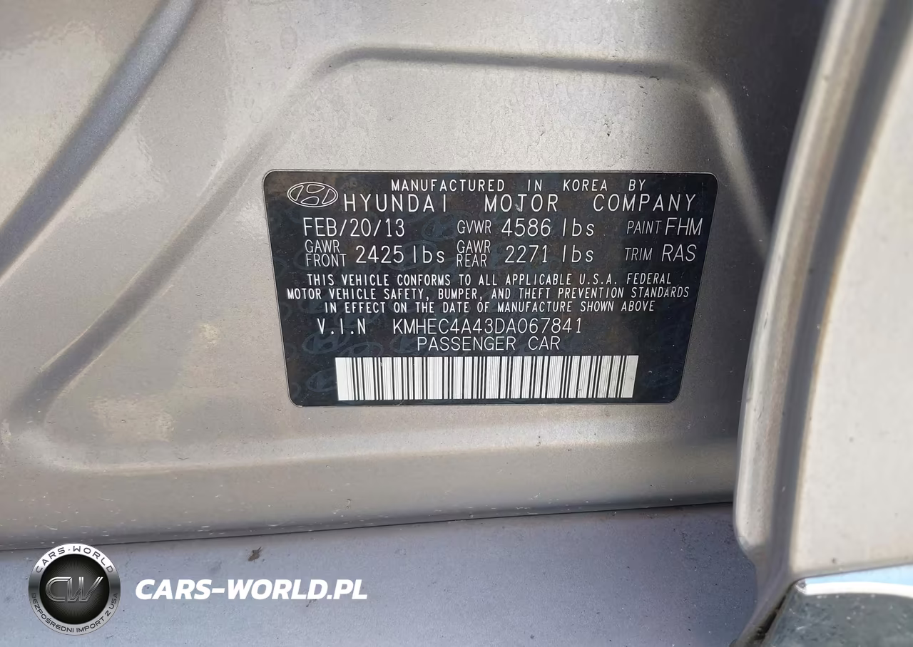 2013 Hyundai Sonata Hybrid Limited VIN:KMHEC4A43DA067841 - 9