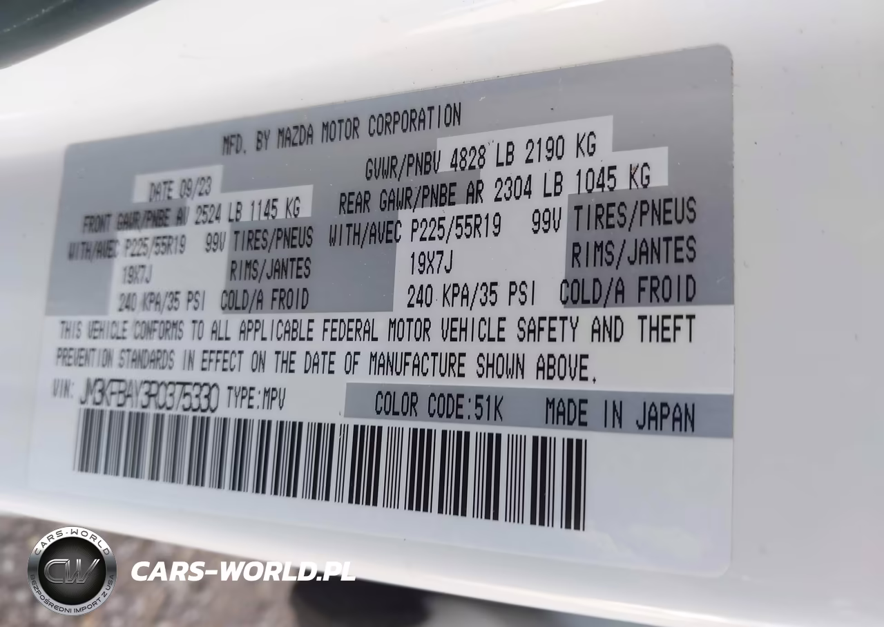 2024 Mazda Cx-5 2.5 Carbon Turbo VIN:JM3KFBAY3R0375330 - 9