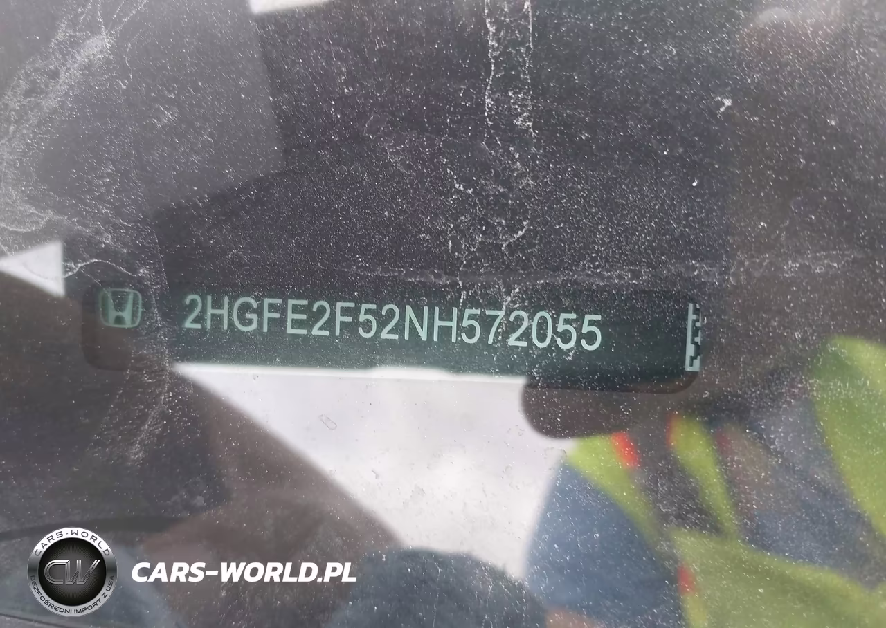 2022 Honda Civic Sport VIN:2HGFE2F52NH572055 - 17