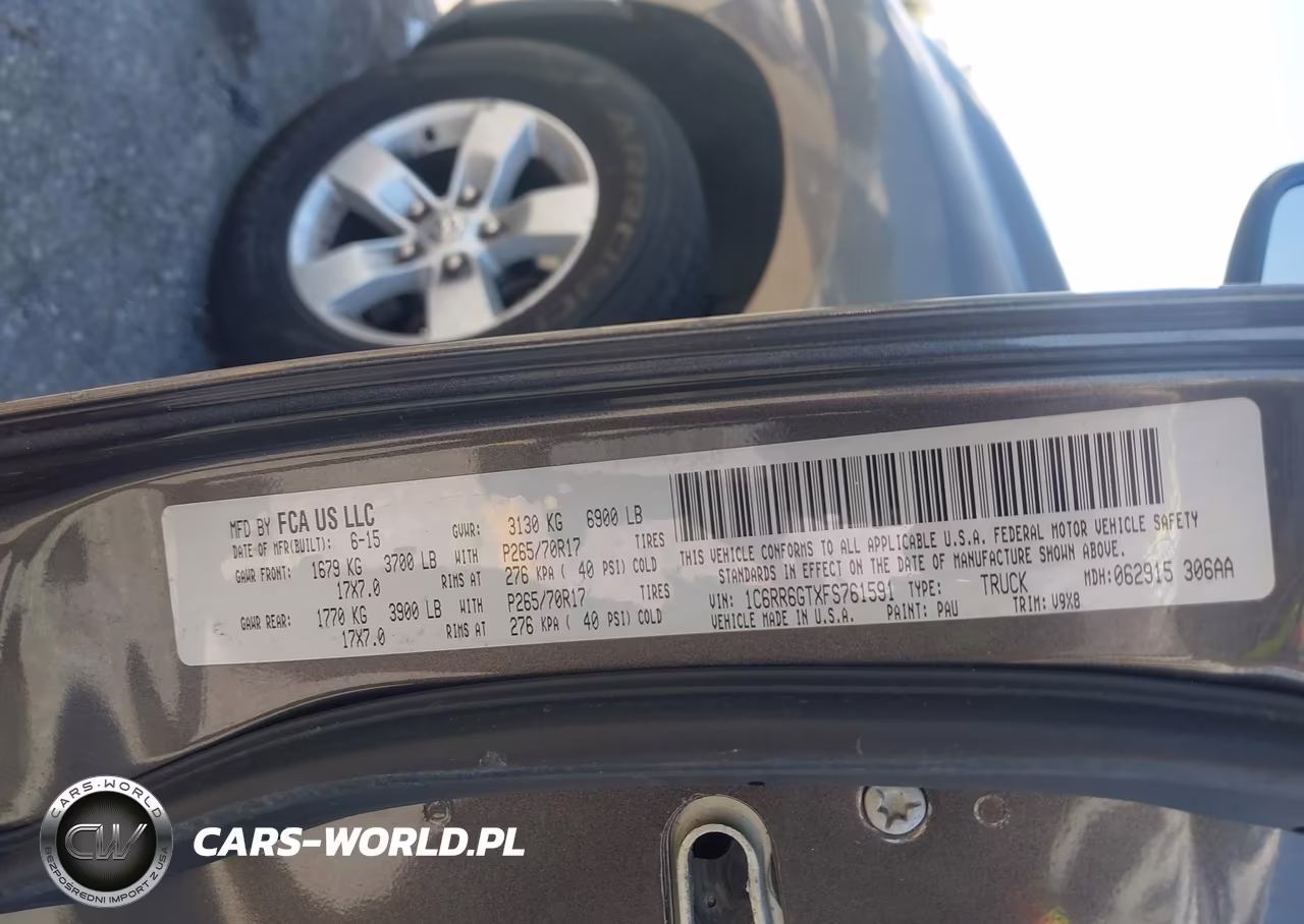 2015 Ram 1500 Slt VIN:1C6RR6GTXFS761591 - 9