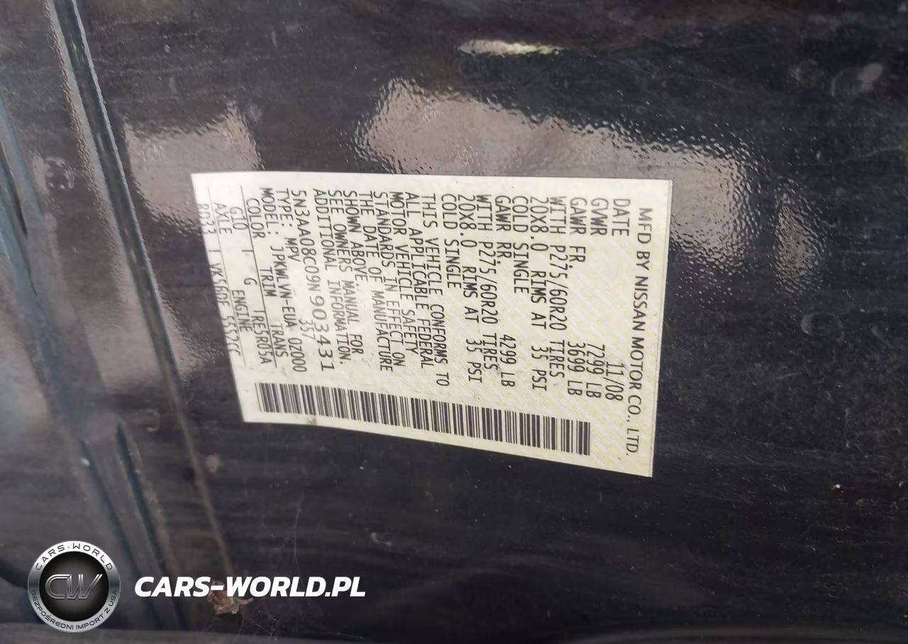 2009 Infiniti Qx56 VIN:5N3AA08C09N903431 - 9