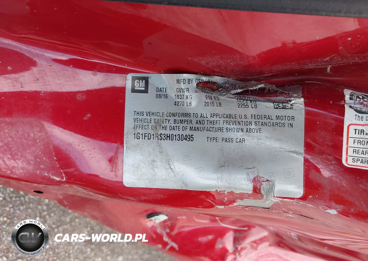 2017 Chevrolet Camaro 2Lt VIN:1G1FD1RS3H0130495 - 9