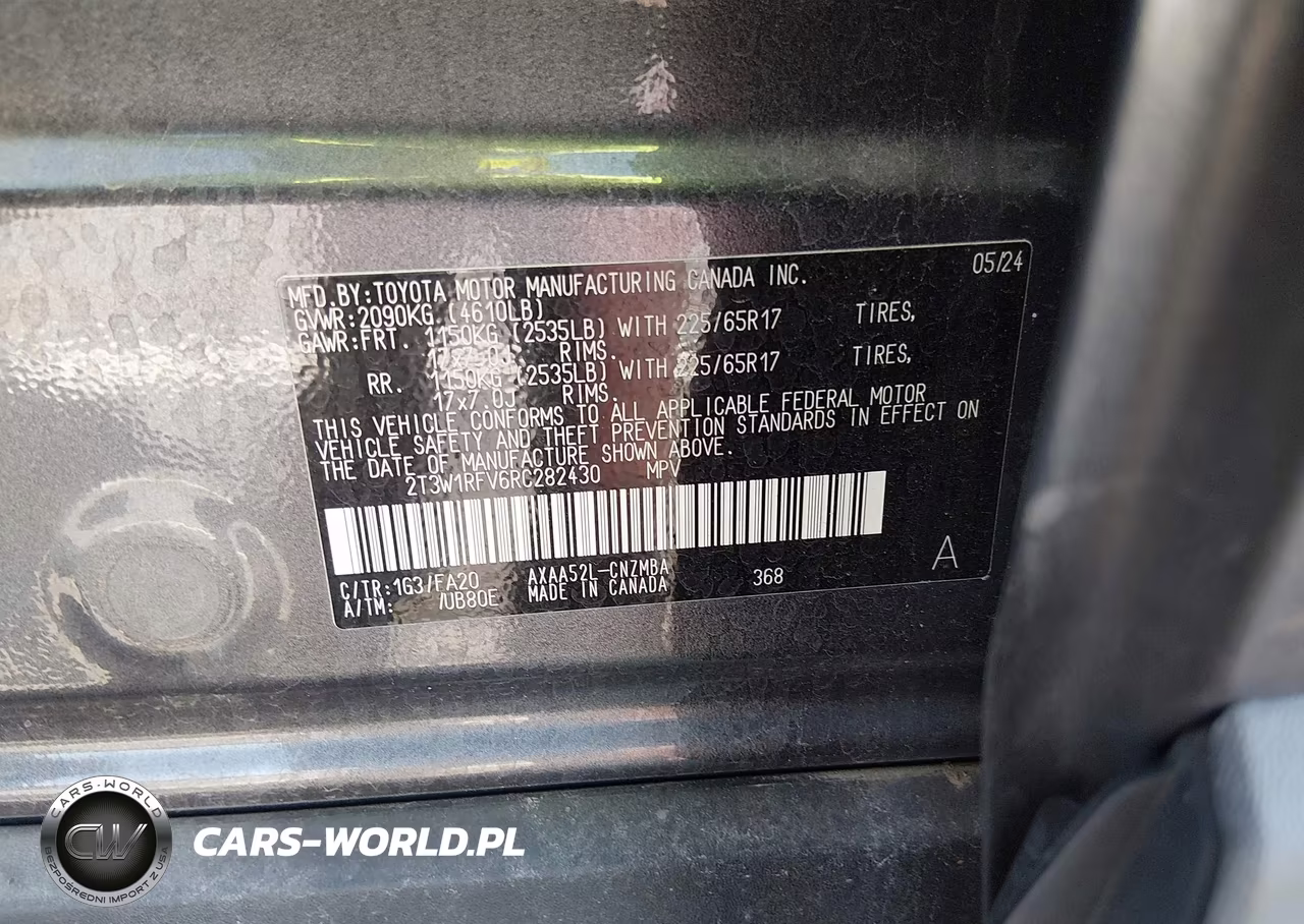 2024 Toyota Rav4 Xle VIN:2T3W1RFV6RC282430 - 9