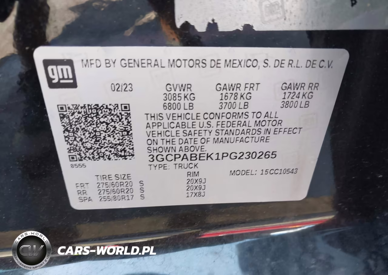2023 Chevrolet Silverado 1500 2Wd Short Bed Custom VIN:3GCPABEK1PG230265 - 9
