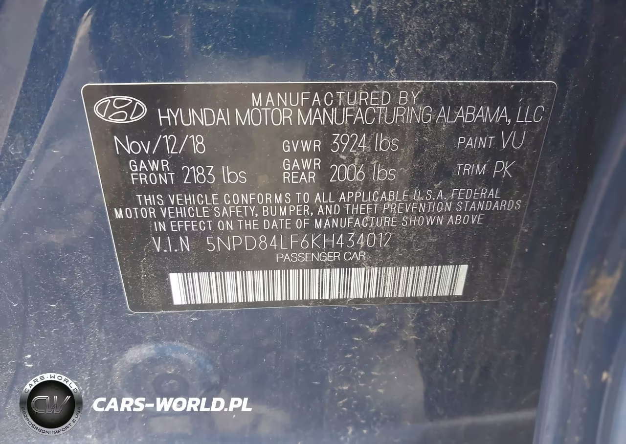 2019 Hyundai Elantra Sel VIN:5NPD84LF6KH434012 - 9