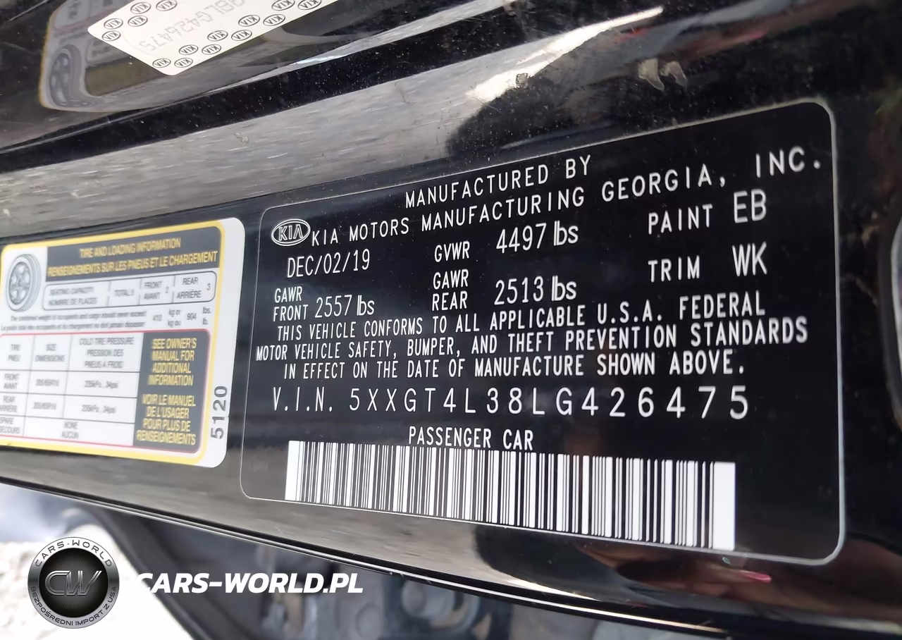 2020 Kia Optima Lx VIN:5XXGT4L38LG426475 - 9