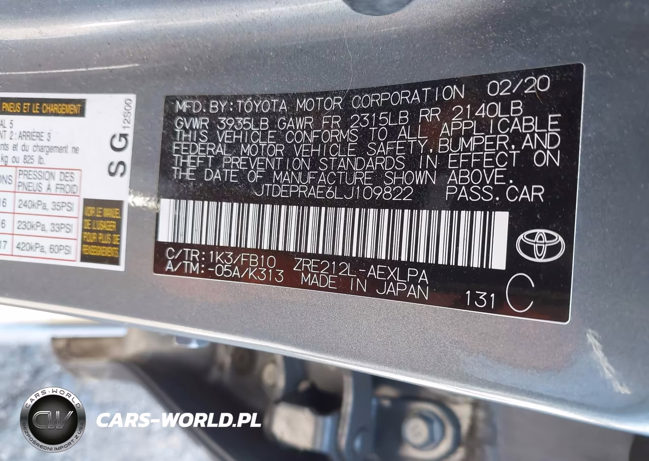 2020 Toyota Corolla Le VIN:JTDEPRAE6LJ109822 - 9
