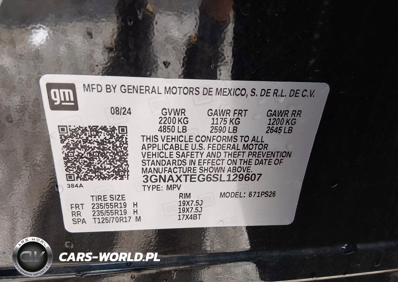 2025 Chevrolet Equinox Awd Rs VIN:3GNAXTEG6SL129607 - 9