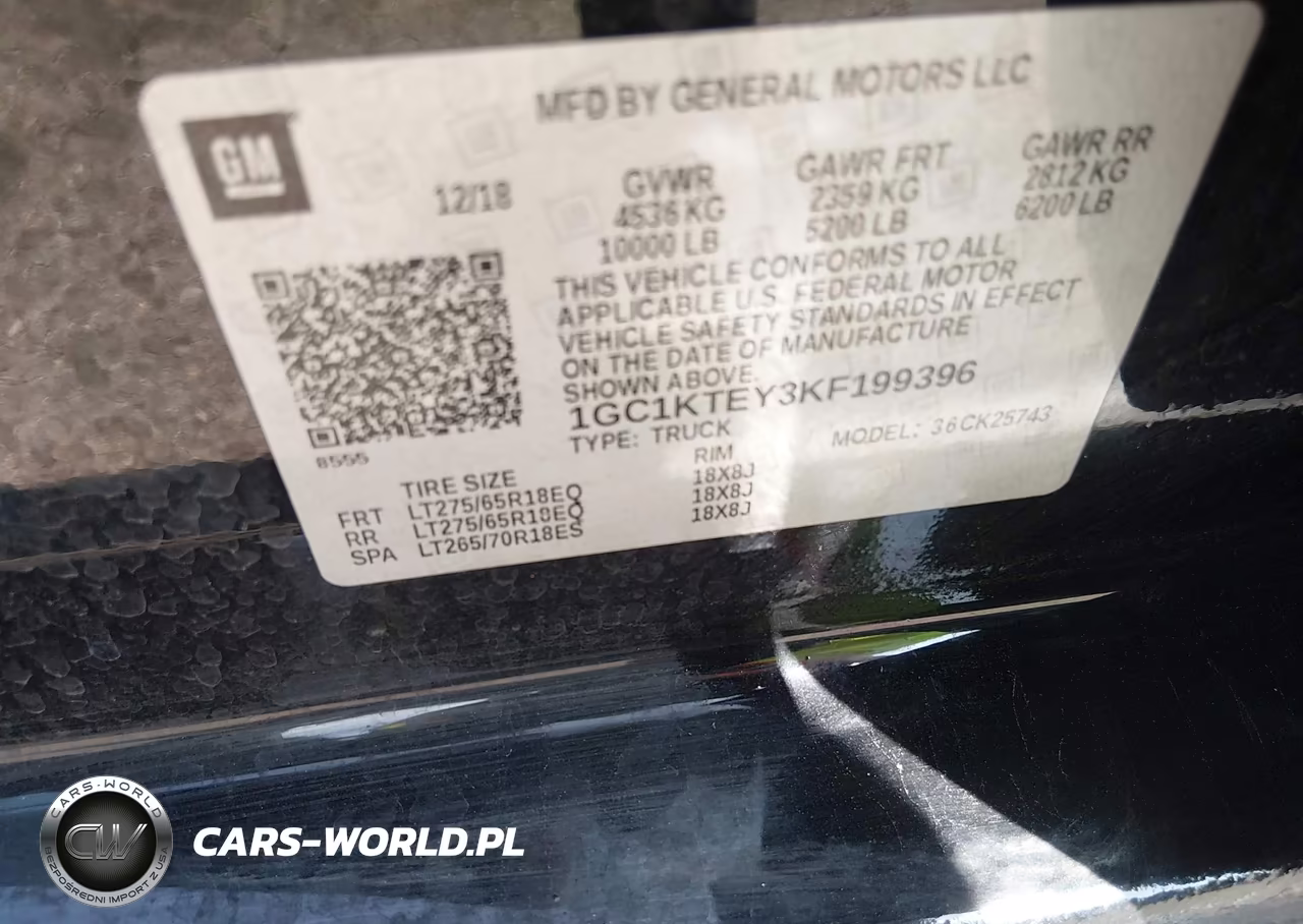 2019 Chevrolet Silverado 2500Hd Ltz VIN:1GC1KTEY3KF199396 - 9