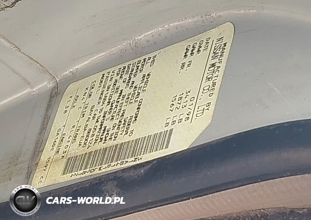 1998 Nissan Sentra Gxe-Xe VIN:3N1AB41D1WL058124 - 9