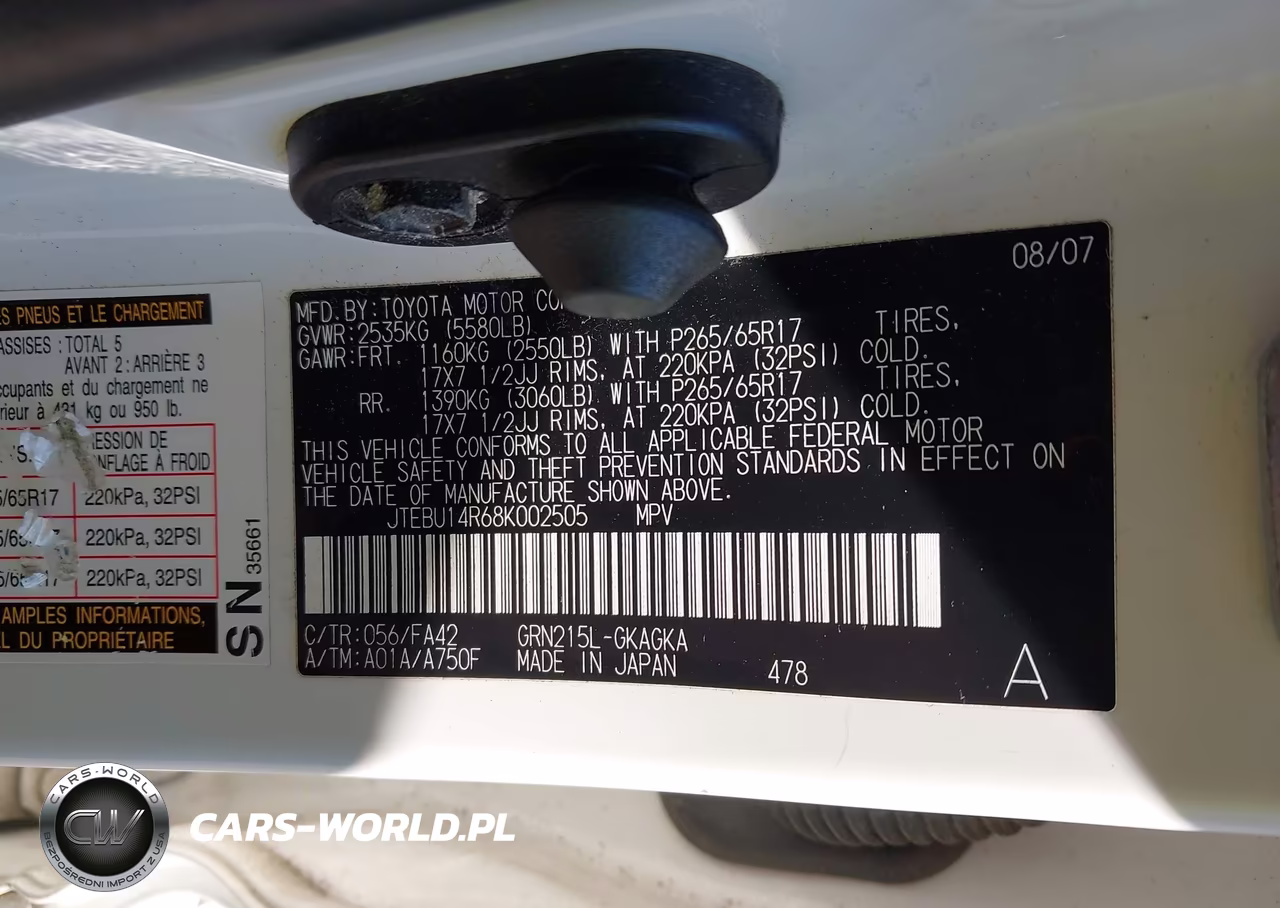2008 Toyota 4Runner Sr5 V6 VIN:JTEBU14R68K002505 - 9