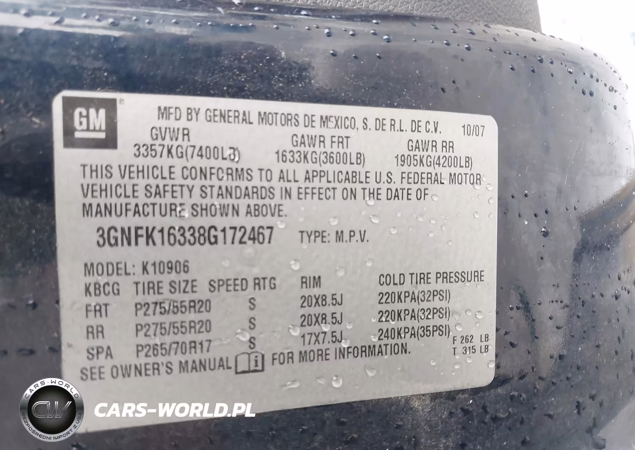 2008 Chevrolet Suburban 1500 Lt VIN:3GNFK16338G172467 - 9