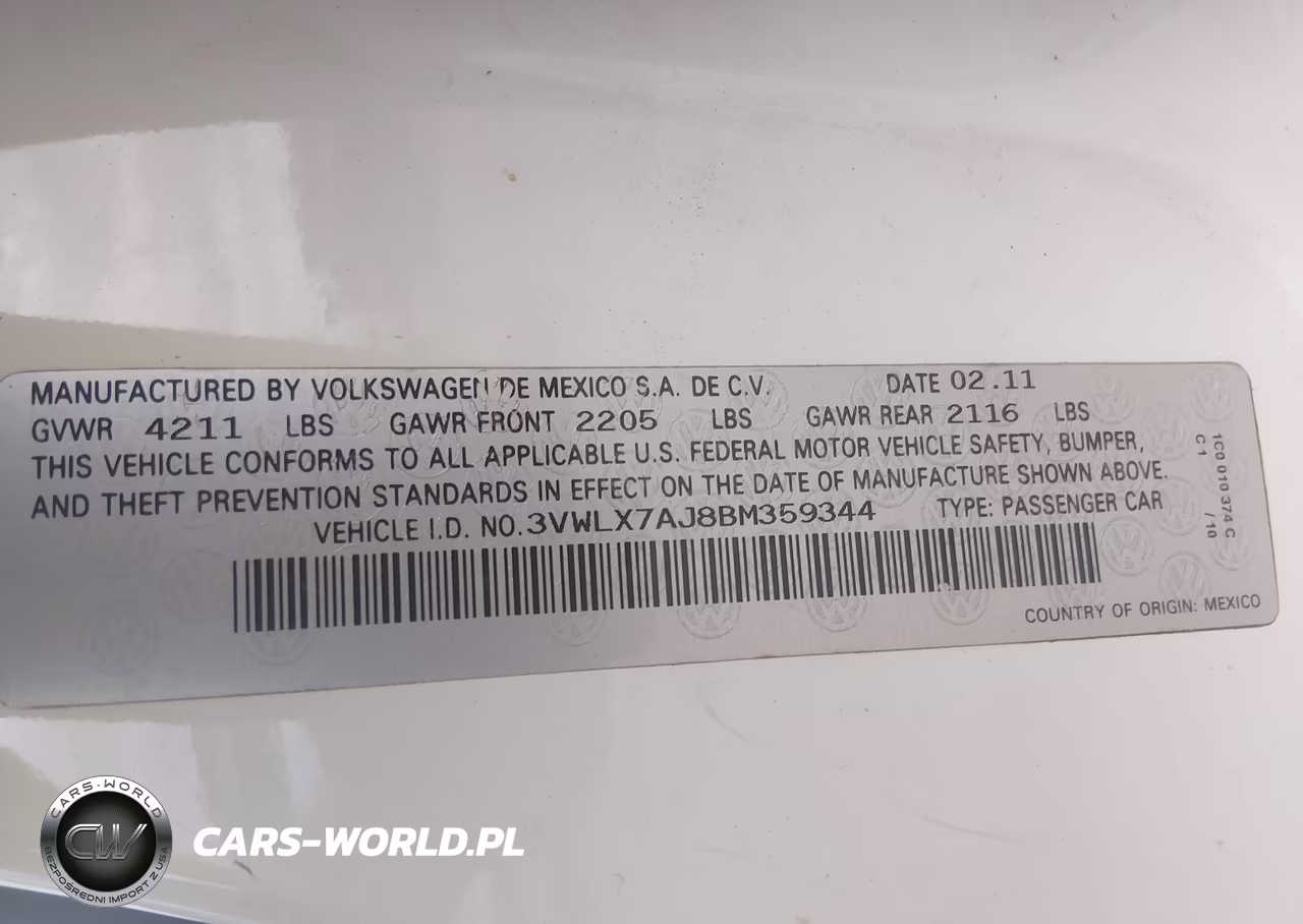 2011 Volkswagen Jetta 2.5L Sel VIN:3VWLX7AJ8BM359344 - 9