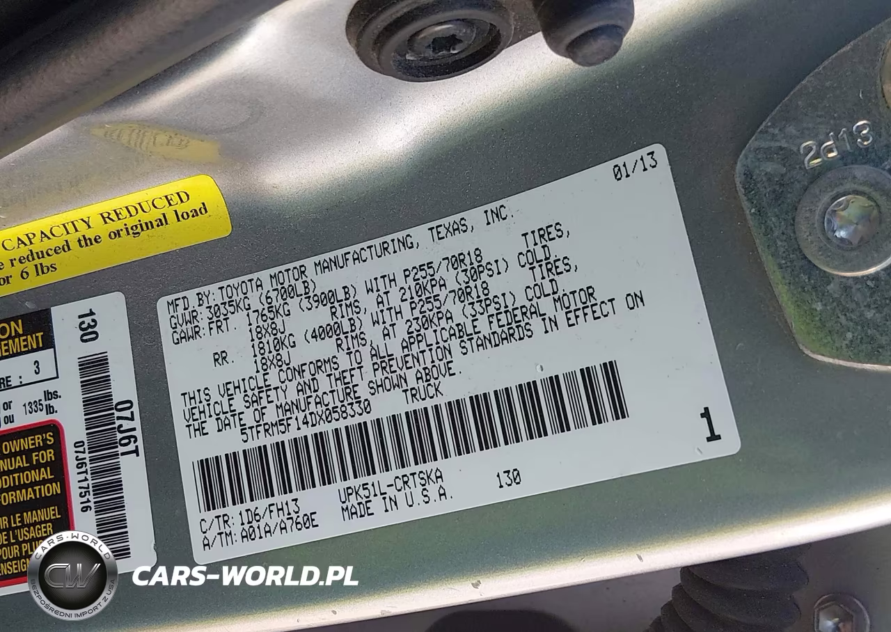 2013 Toyota Tundra Grade 4.6L V8 VIN:5TFRM5F14DX058330 - 9