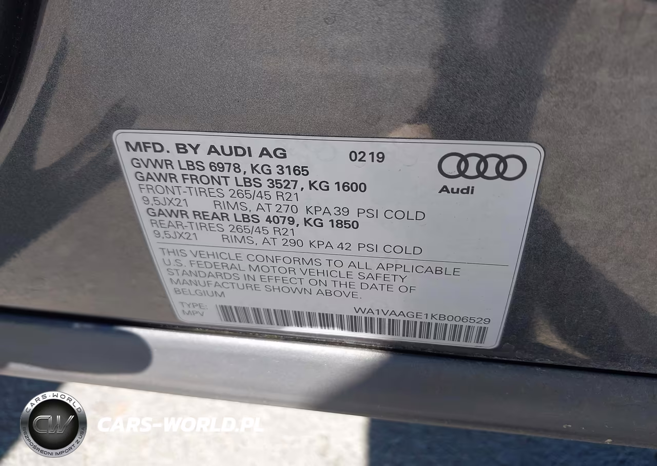 2019 Audi E-Tron Premium Plus VIN:WA1VAAGE1KB006529 - 9