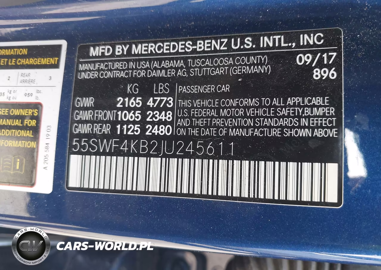 2018 Mercedes-Benz C 300 4Matic VIN:55SWF4KB2JU245611 - 9