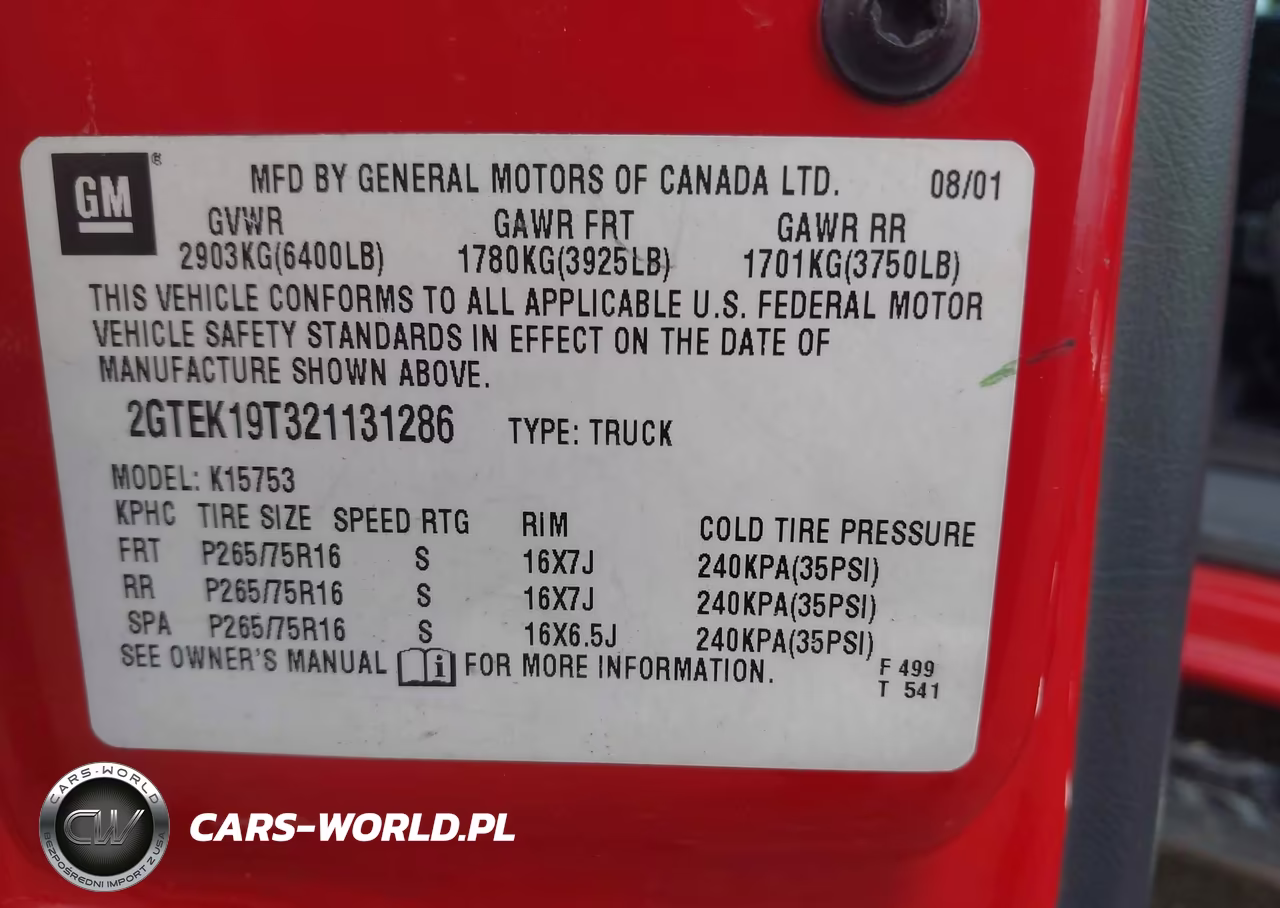 2002 GMC Sierra 1500 Sle VIN:2GTEK19T321131286 - 9