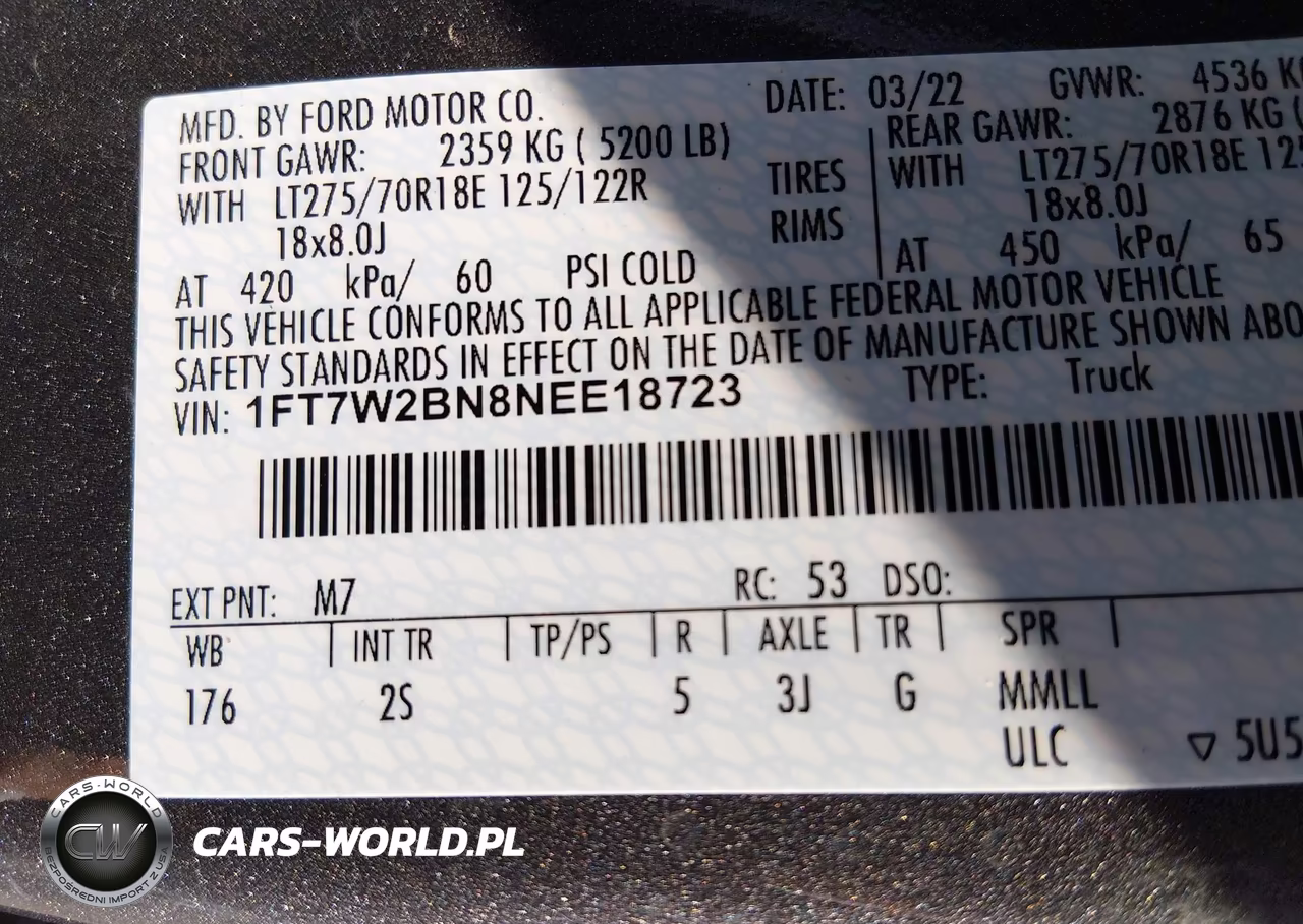2022 Ford F-250 Xlt VIN:1FT7W2BN8NEE18723 - 9