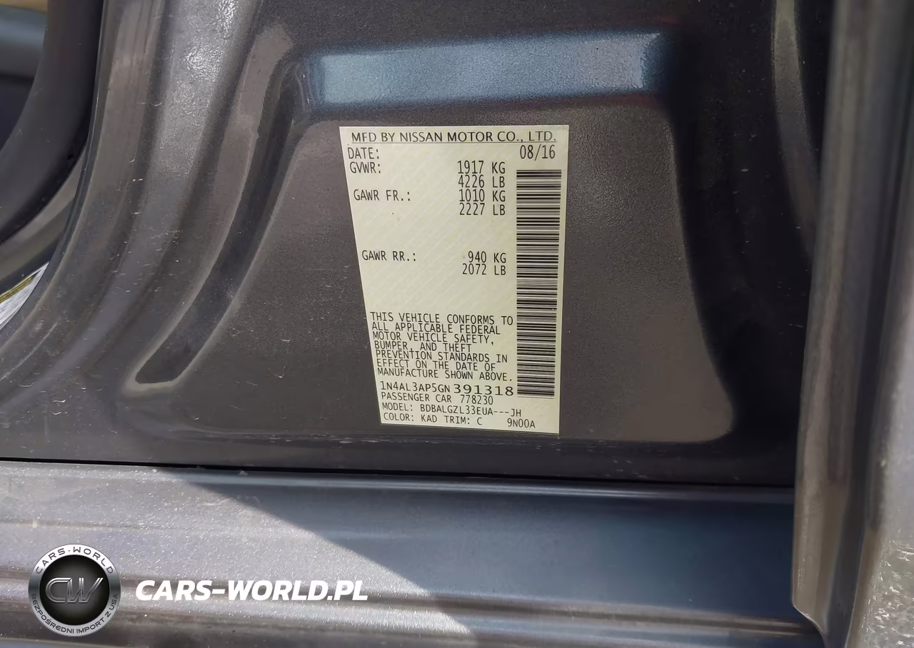 2016 Nissan Altima 2.5 S VIN:1N4AL3AP5GN391318 - 13