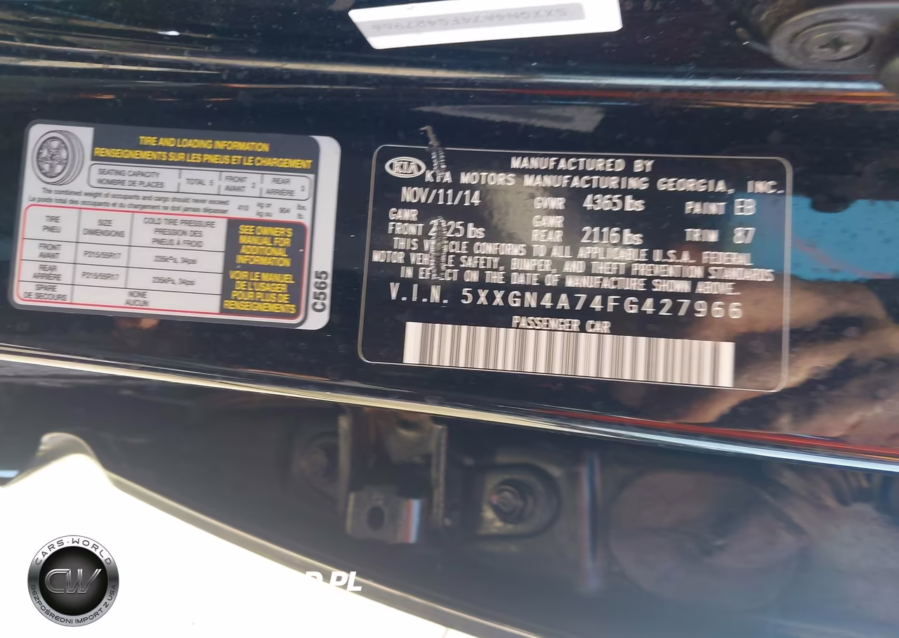 2015 Kia Optima Ex VIN:5XXGN4A74FG427966 - 13