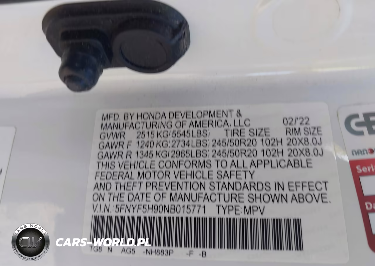 2022 Honda Pilot 2Wd Touring 8 Passenger VIN:5FNYF5H90NB015771 - 9