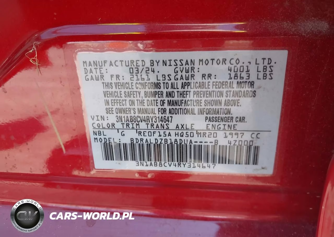 2024 Nissan Sentra Sv Xtronic Cvt VIN:3N1AB8CV4RY314647 - 9