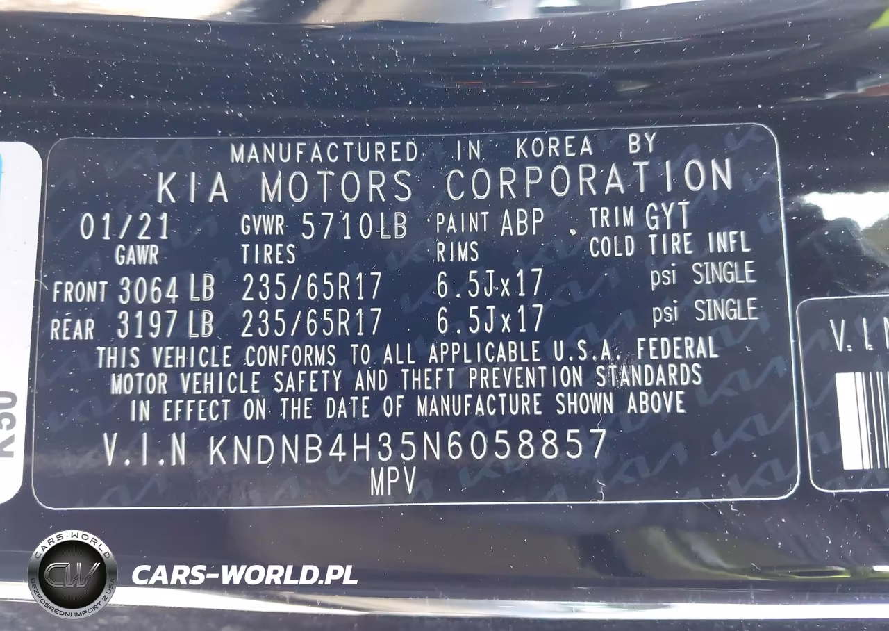2022 Kia Carnival Mpv Lx Seat Package VIN:KNDNB4H35N6058857 - 9