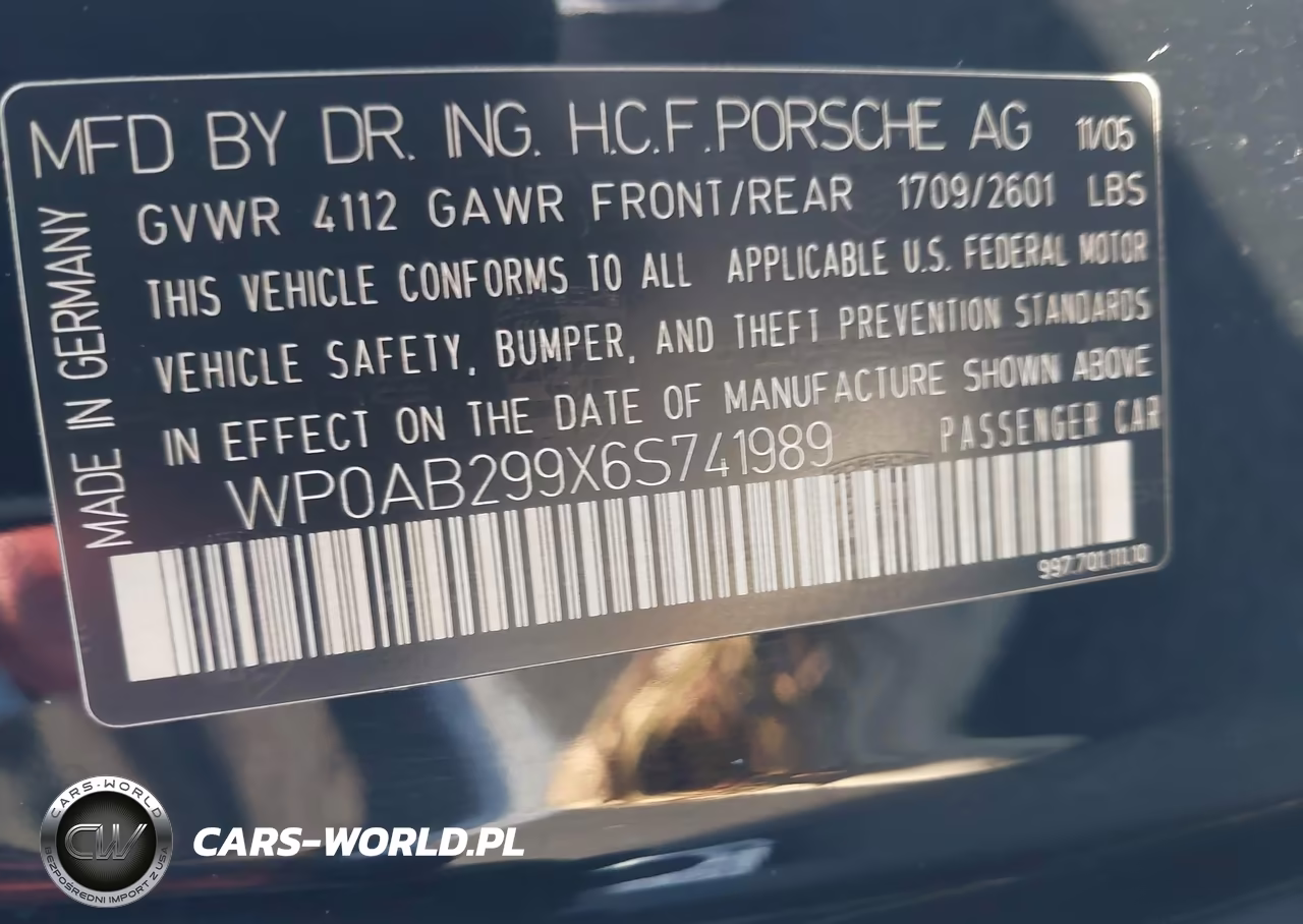 2006 Porsche 911 Carrera-Carrera 4S-Carrera S VIN:WP0AB299X6S741989 - 9