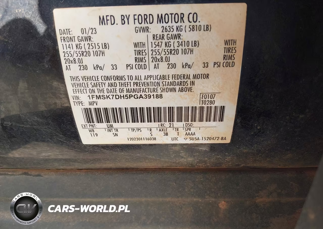 2023 Ford Explorer Xlt VIN:1FMSK7DH5PGA39188 - 9