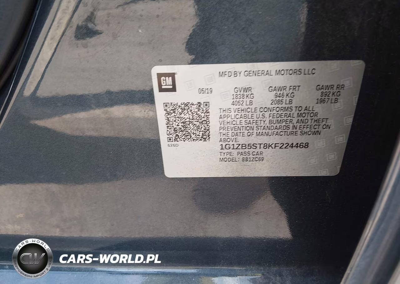 2019 Chevrolet Malibu 1Ls VIN:1G1ZB5ST8KF224468 - 9