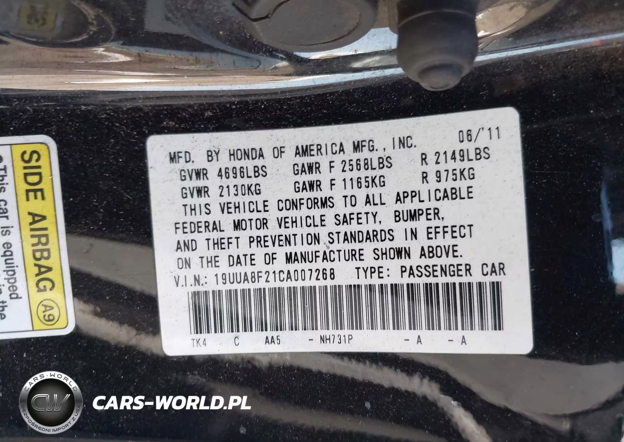 2012 Acura Tl 3.5 VIN:19UUA8F21CA007268 - 9