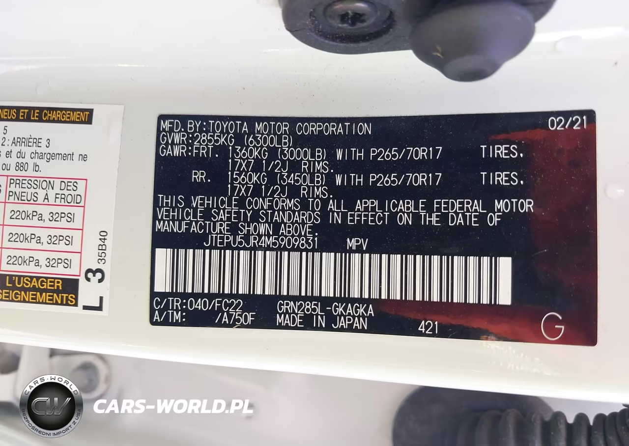 2021 Toyota 4Runner Trd Off Road VIN:JTEPU5JR4M5909831 - 9