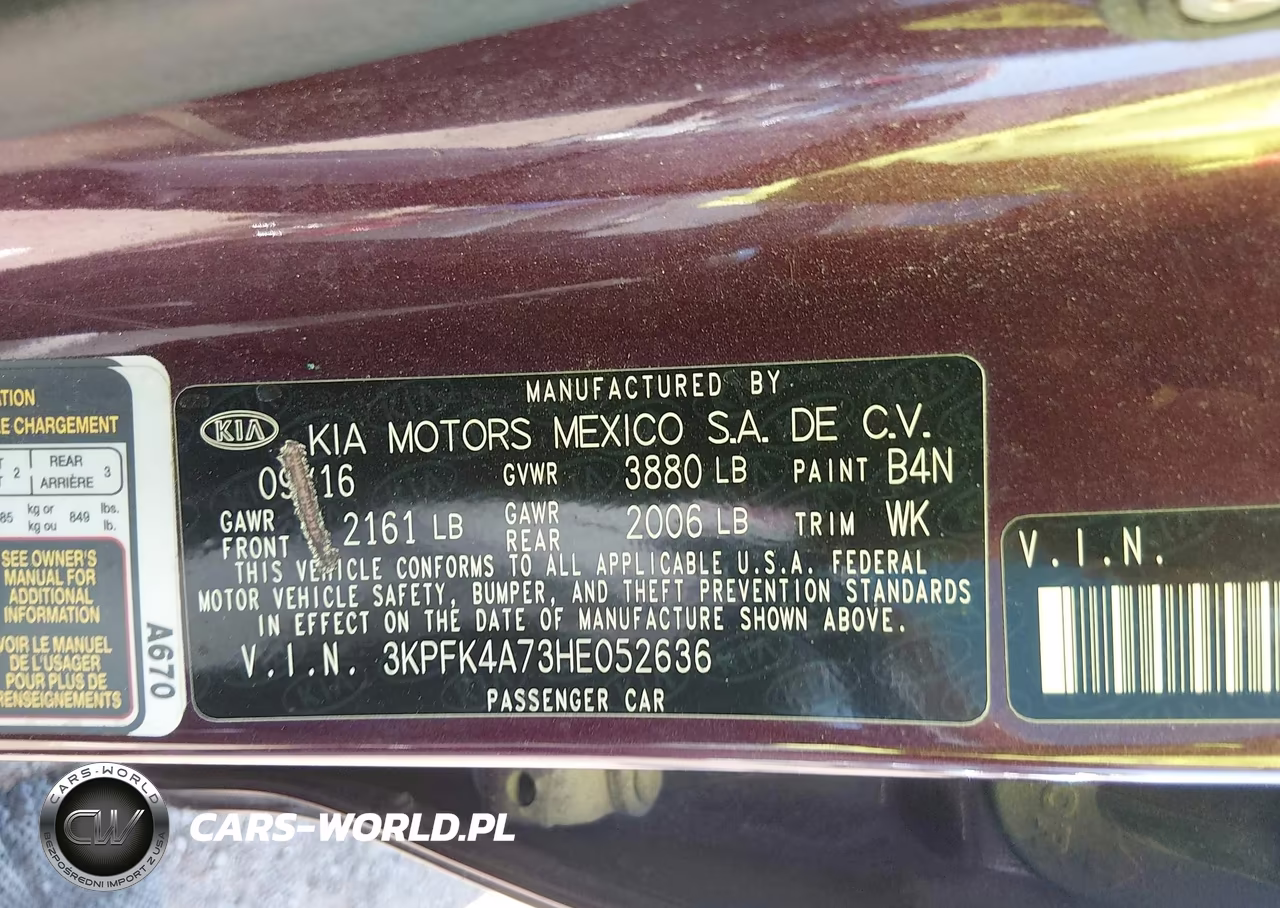 2017 Kia Forte Lx VIN:3KPFK4A73HE052636 - 9