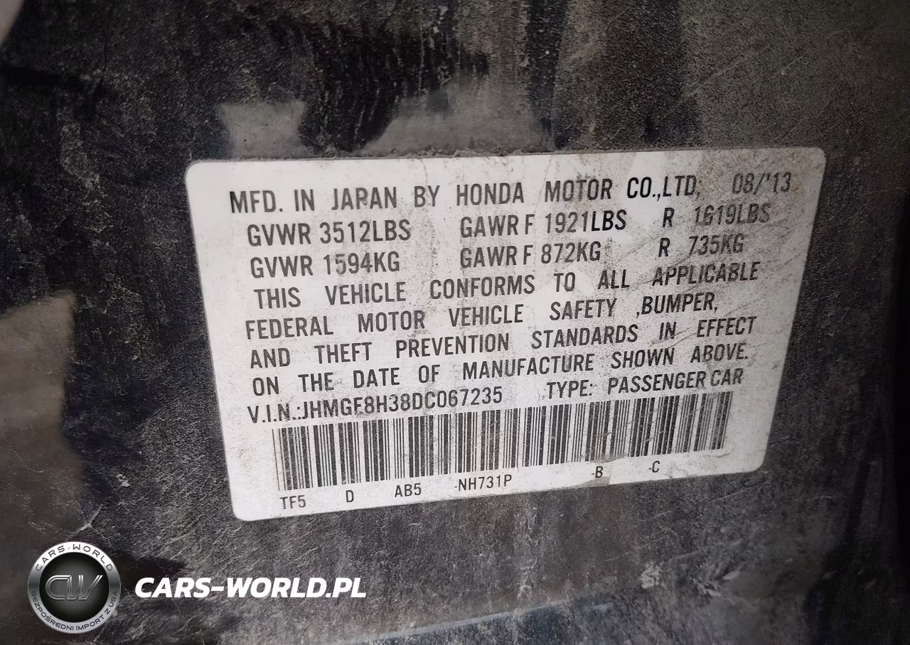 2013 Honda Fit VIN:JHMGE8H38DC067235 - 9