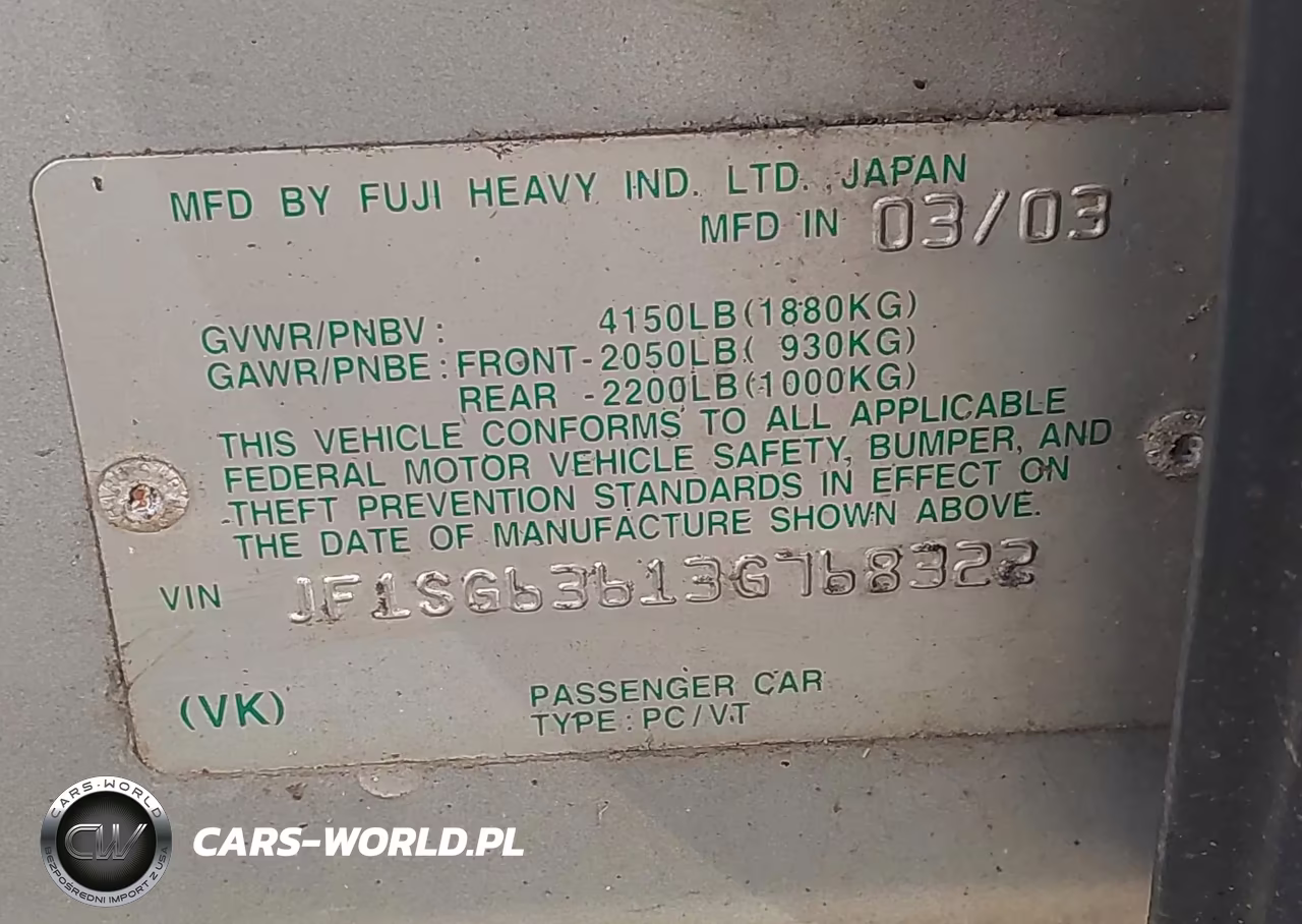 2003 Subaru Forester X VIN:JF1SG63613G768322 - 9