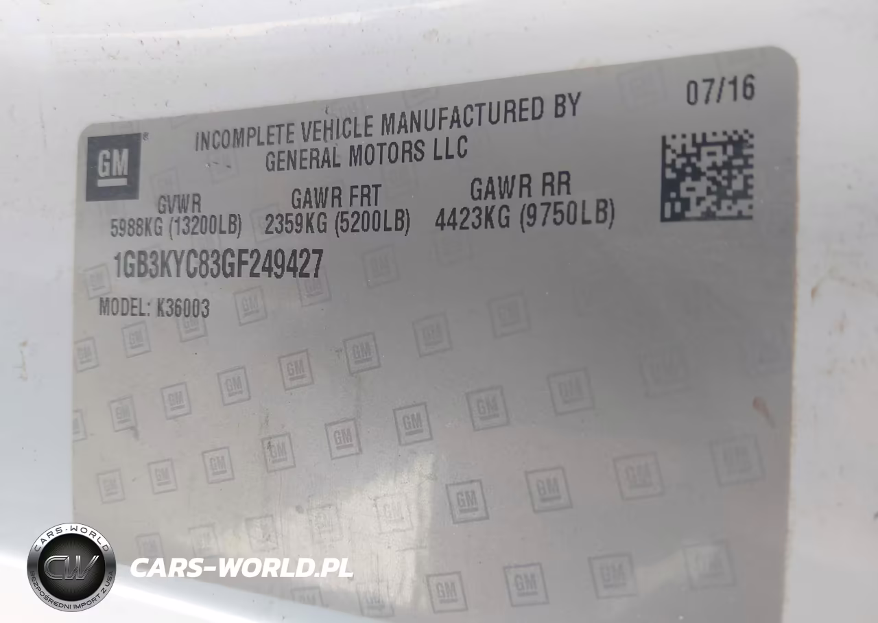 2016 Chevrolet Silverado 3500Hd Chassis Wt VIN:1GB3KYC83GF249427 - 8