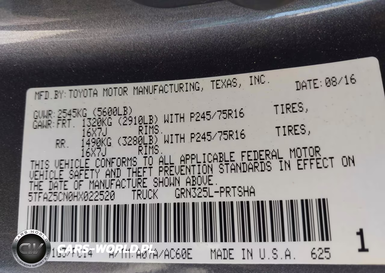 2017 Toyota Tacoma Sr5 V6 VIN:5TFAZ5CN0HX022520 - 9