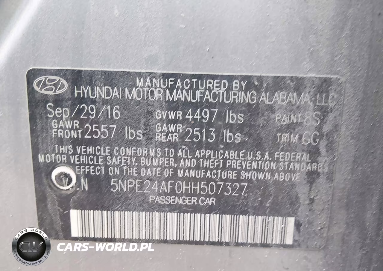 2017 Hyundai Sonata VIN:5NPE24AF0HH507327 - 9